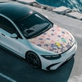 thumbnail image 4 of Uorisanigo Easter Bunny Colored Egg Flower Auto Hood Cover Removable Car Hood Flag Cover Easy Installation Hood Wrap Suitable Most Automotive Sedans Trucks Pickup Sports Cars, 4 of 7