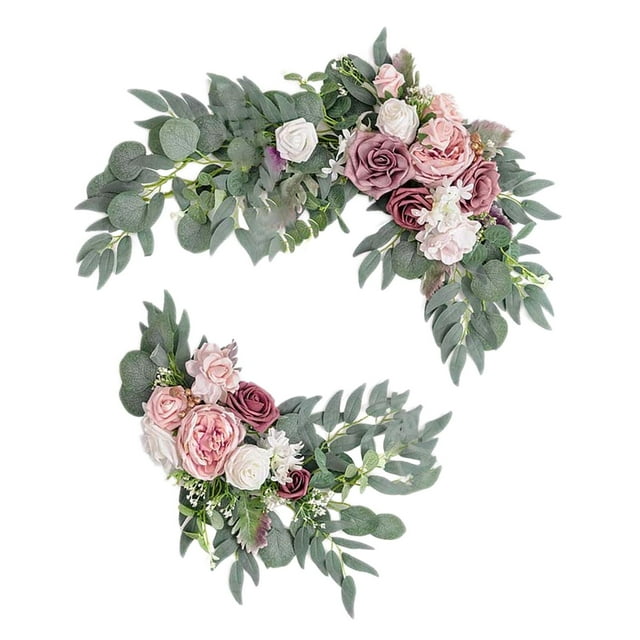 Guirnalda de flores artificiales decorativa con hojas verdes para centro de mesa colgante Opción 5G