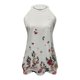 thumbnail image 4 of Moda para mujer cuello redondo cuello halter estampado chaleco un hombro sin mangas Tops Fridja qr4199, 4 of 4