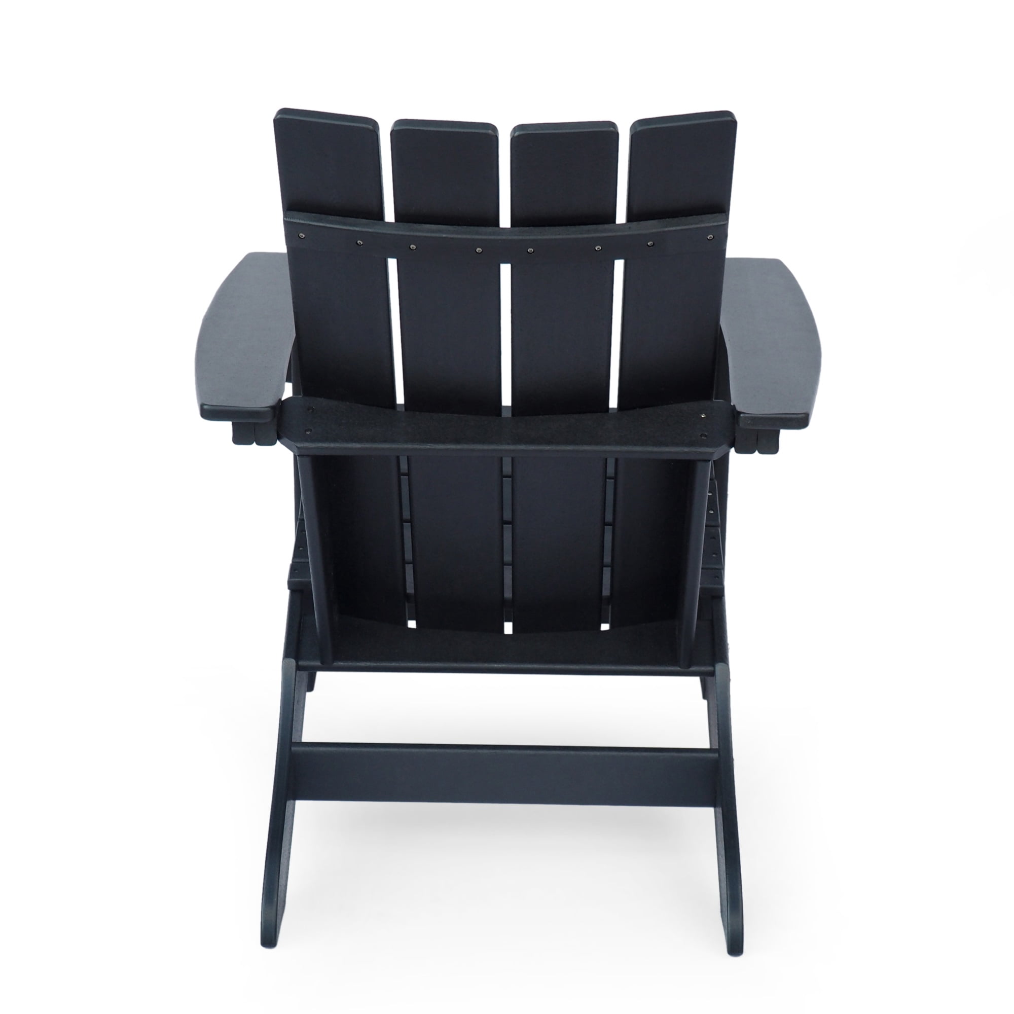 Outdoor Adirondack Chair High Density Resin All-Weather Slat Design Transitional Style For Patio Garden