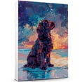 thumbnail image 2 of Pet Decor Starry Night Van Gogh Inspired Briard Dog Pet Canvas Family Friend Peace Oil Painting Art Print Poster Wall Decor, 2 of 6