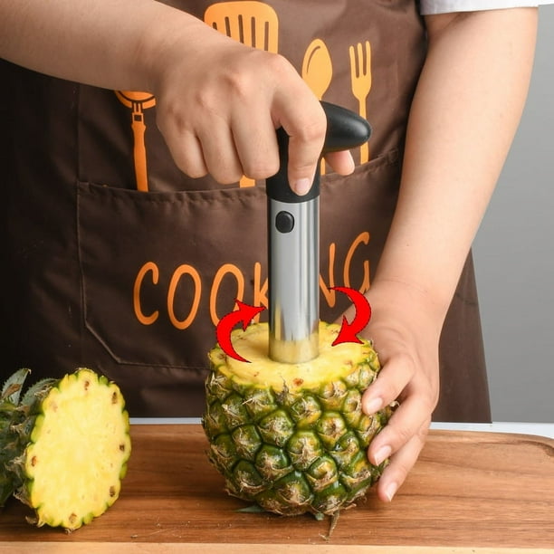 1pc pineapple corer and slicer tool pineapple cutter stainless steel fruit peeler corer slicer cutter with Sharp blade pineapple eye peeler for home
