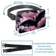 thumbnail image 3 of Bats Lightweight Adjustable Crossbody Belt Bag with Extension Strap - Unisex Waist Money Belt, 3 of 7