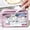 Purple, variant on Large Capacity Transparent Pencil Case, Cloth Rectangular Pen Pouch With Zipper, 8.66 X 5.12 X 2.76 In, White, For Office