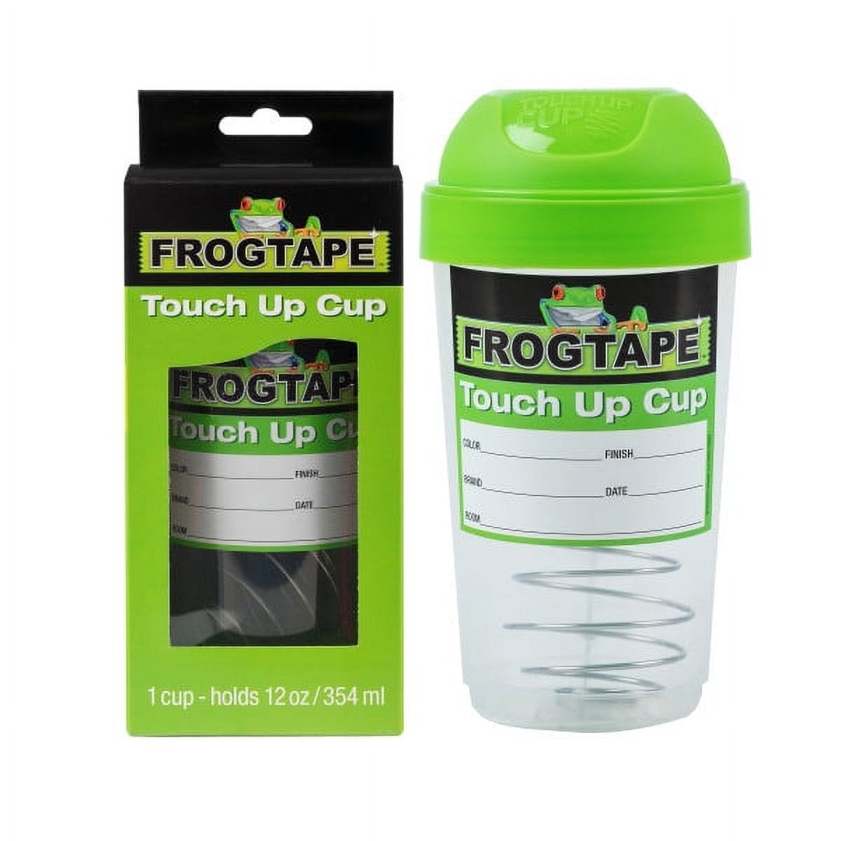 FrogTape Medium Paint Project Prep Pack -- 2 Rolls Multi-Surface Painters Tape, 1.41 in. x 60 yd., Touch up Storage Cup and 3 Drop Cloths - image 2 of 10