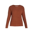 thumbnail image 4 of Time and Tru Women's and Women's Plus Matte Chenille Sweater, Midweight, Size XS-4X, 4 of 5