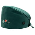 thumbnail image 2 of iHPH7 Scrub Cap Nursing Cap Nurse Caps for Women Ponytail Scrub Cap Nurse Hat, Green One Size, 2 of 2