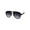 Matte Black Silver Smoke, variant on Mens Gentlemans Mod Designer Plastic Racer Sunglasses Shiny Black Silver Black