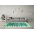 thumbnail image 3 of Ahgly Company Indoor Rectangle Abstract Turquoise Blue Modern Area Rugs, 6' x 9', 3 of 4