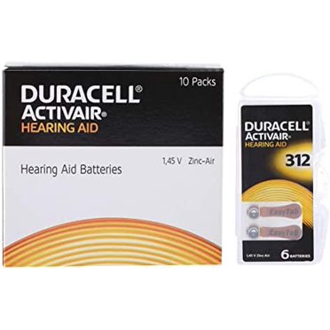60 Duracell Hearing Aid Batteries Size: 312 - Walmart.com