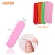thumbnail image 2 of Mini limas de uñas a granel, 100 piezas desechables de doble cara, tamaño de viaje para hombres, mujeres, niños (color al azar) 6 cm, 2 of 5