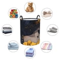 thumbnail image 4 of Balery Elegant Lady With Hat Cesta de ropa redonda con asas, impermeable, independiente, para ropa, juguetes, dormitorio y familia-Small, 4 of 6