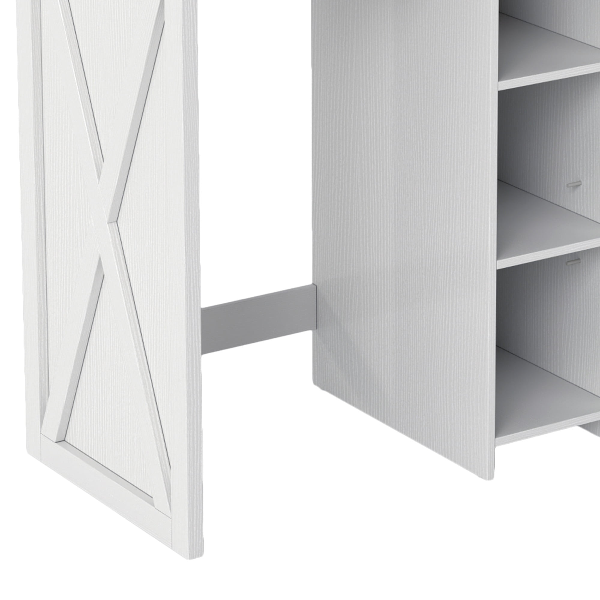 Uforic 6-Tier Kitchen Bakers Rack with Power Outlets & Hooks, Mini Fridge Microwave Stand, White