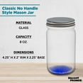 thumbnail image 4 of Small Mason Jars with Lids Set 8 oz. Set of 10, Bulk Pack - Glass Jars for Overnight Oats, Candies, Fruits, Pickles, Spices, Beverages - Blue, 4 of 5