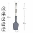 thumbnail image 3 of Farberware Pro Stainless Steel Spoon Spatula, Grey - 11.5 Inch Silicone Head for Sautéing, Scooping, Folding - Heat Resistant Kitchen Tool for Nonstick Cookware & Easy Cleaning, 3 of 6