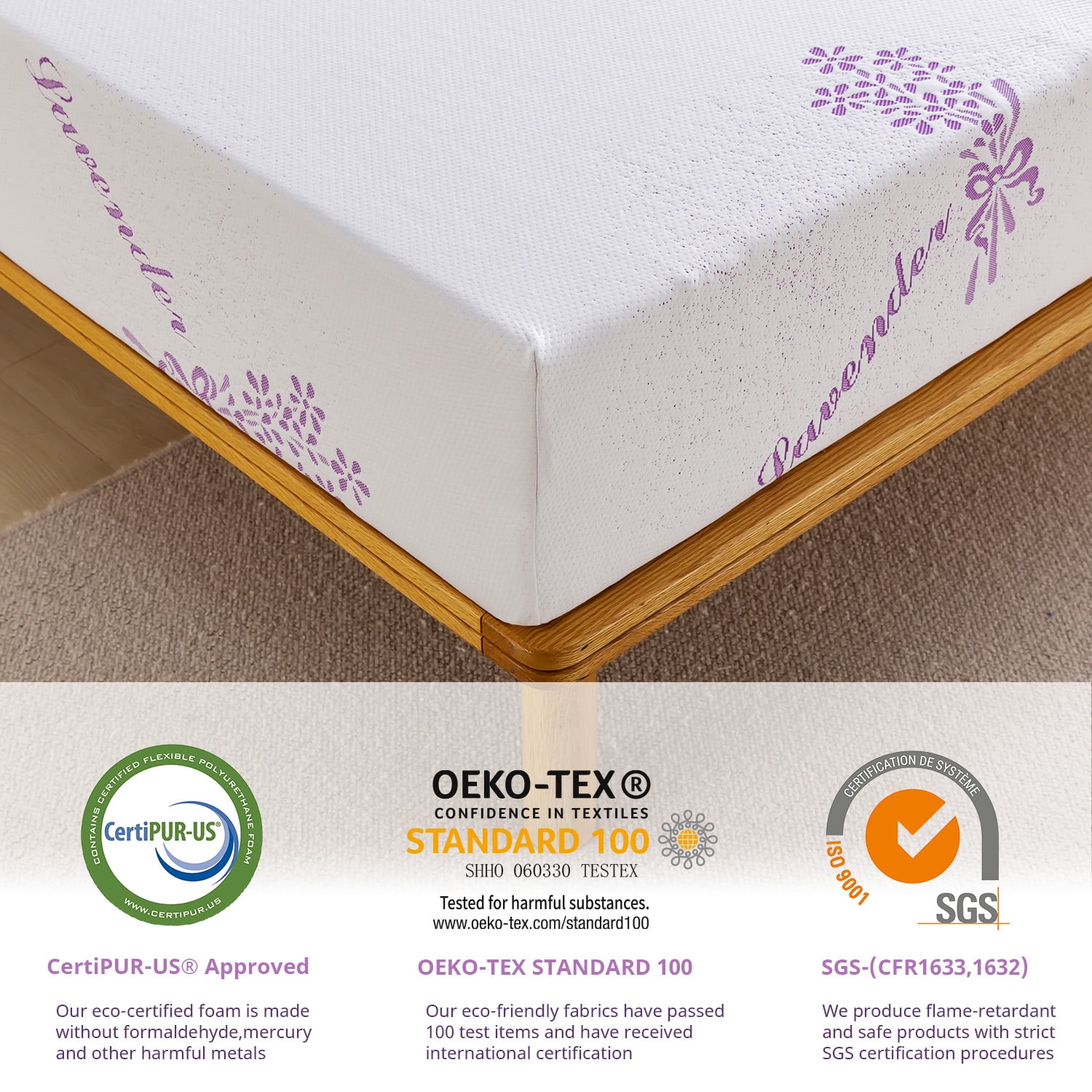 8 inch Gel-Infused Memory Foam Mattress - Queen Size, Layered Support Design, Removable Cover