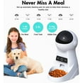 thumbnail image 2 of Alla Pets Dogs and Cats Feeder, Smart Automatic Pet Feeder Food Bowl Tank, Auto Pet Dry Food Dispenser 1~39 Portions Meal for Small and Large Pets (White), 2 of 8
