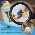 thumbnail image 2 of Magnifying Glass 10X 20X with Clamp Flexible Gooseneck  Hands Free for Craft Reading Painting Hobby Close Work, 2 of 8