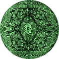 thumbnail image 1 of Ahgly Company Indoor Round Persian Emerald Green Traditional Area Rugs, 4' Round, 1 of 4