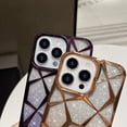 thumbnail image 4 of Case for iPhone 15 Pro Max Plating Gradient Glitter Cover Anti-Scratch Shockproof Protective iPhone 15 Pro Max Case for Women Girls, Purple, 4 of 11