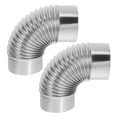 thumbnail image 3 of Miangastore 2pcs Silver Elbow Pipe Stove Pipes For Kitchen Use Smoke Exhaust, 3 of 9