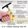 thumbnail image 5 of 2 In 1 Glass Cutter Tool Kit, Premium Quality 3mm-15mm Glass Cutting Tool For Glass/mirror/stained Glass Cutting With 2 Extra Heads, 4 Pressure Bits A, 5 of 5