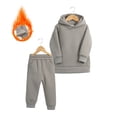 thumbnail image 6 of Linfrsh Fall Outfit for Toddler Girl Thickened and Winter Sports Suit for Boys and Girls Casual Pullover Hoodie Long Pants Two Piece Set, 6 of 8