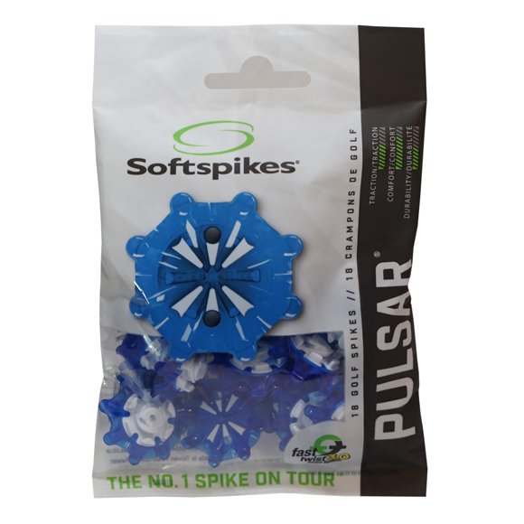 Golfspikes Softspikes Pulsar Fast Twist 3.0 azul, paquete de 18