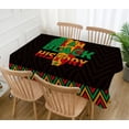 thumbnail image 2 of Black History Month Table Cloth African American Heritage Festival Party Decoration February Black Freedom Pride Kitchen Dining Room Table Cover-60×84inch, 2 of 5