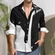 thumbnail image 2 of Camisa de manga larga para hombre, blusa con cuello vuelto, botones informales, cárdigan con estampado sin posicionamiento, camisa tipo cárdigan Odeerbi ODB-2, 2 of 6