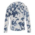 thumbnail image 4 of Men's Color Block Zip Up Hoodie Sweatshirt Long Sleeve Causal Drawstring Oversized Tie-Dye Print Jacket with Pockets, 4 of 4