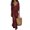 Burgundy, variant on Women 2Pcs Knit Sweater and Satins Slip Dress Set for Commute, Travel and Dates