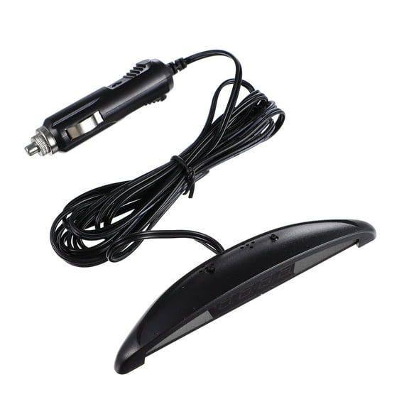 USHOBE 2Pcs Car Dash Clock with Black and Blue Streamlined Design for Night Driving Thermometer Voltmeter 13.5X1in