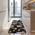 thumbnail image 4 of Brown Mushroom Leaf Black Pattern Kitchen Rug Mat,Kitchen Runner Rugs Non Skid Washable,Decorative Kitchen Floor Mats for Kitchen,Sink,Laundry,17"x47.2", 4 of 7