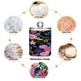 thumbnail image 3 of 4 Pack Bathroom Canisters Transparent Storage Jar for Cotton Ball, Swab, Floss Vibrant and Colorful Floral, 3 of 7