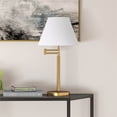 thumbnail image 2 of Henn & Hart TL0480 Moby Swing Arm Brass Table Lamp with Empire Shade, 2 of 10
