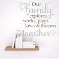 thumbnail image 1 of Living Room Art Our Family Explores Works, Plays Loves & Dreams Together. Quote 10x10 Inches, 1 of 1