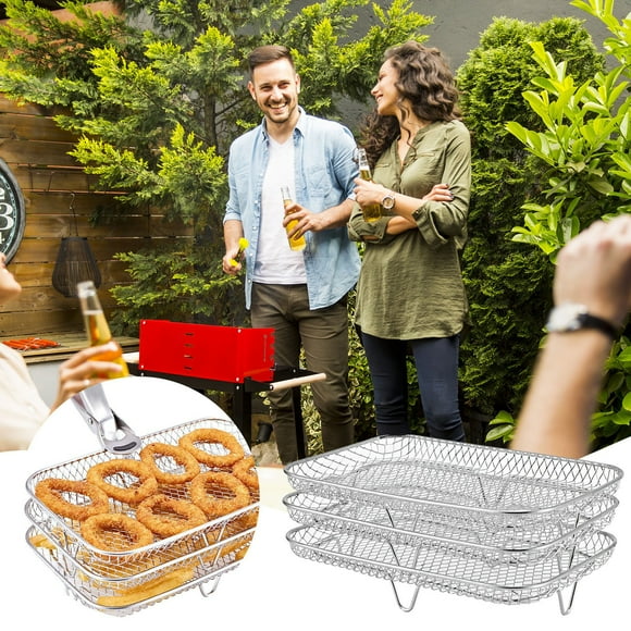 Rack Compatible With Most Air Fryer Air Fryer Accessories Stainless Steel Airfryer Rack Steamer Roasting Veg Grill Toolbox Grill And Ice Grill 18" X 26" Barbecue Grill Grate Mini Barrel Grill