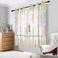 thumbnail image 2 of Yayeee Window Curtains Light Filtering 63"x42" Grommet Panel Pair Home Living Room Decor, Cute Gummy Bears Pattern, 2 of 7