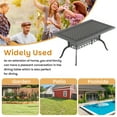 thumbnail image 5 of Hzzkey 59" x 35" Outdoor Cast Aluminum Dining Table, Umbrella Hole, Black, Rustproof for Patio/Deck, 5 of 7