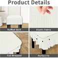 thumbnail image 4 of Dining Chair Covers Stretch Parsons Chair Slipcover with Skirt Chair Covers for Dining Room Restaurant Banquet (6 PCS, Cream), 4 of 15