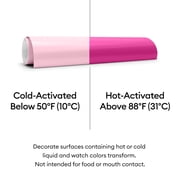 Cricut Temperature-Activated, Color-Changing Vinyl Permanent, Rainbow Sampler - 12 in x 12 in Sheets, 5 ct