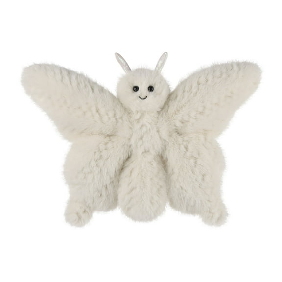 Apricot Lamb Elegant White Butterfly Stuffed Animals for Kids 9.4 Inches