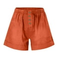 thumbnail image 4 of JINMGG Shorts for Women Clearance $5 Women's Solid Casual Loose Pockets Short Pants Orange XXXL, 4 of 7