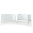 thumbnail image 4 of Topbuy 2-in-1 Convertible Kids Furniture Bed Toddler Crib with 2 Side Safety Guardrails White, 4 of 6