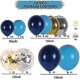 thumbnail image 4 of Blue And Gold Balloons Garland Kit, 147pcs Reusable Navy Blue Balloons Gold Silver Confetti Balloons, 4 of 4
