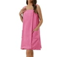 thumbnail image 4 of INSPIRE CHIC Women's Terry Wrap Bathrobe Spa Robe for Gym Pool Shower Bath Towel Robe Shower Dress S Rose Pink, 4 of 6