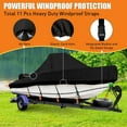thumbnail image 2 of Center Console Boat Cover, 20'-22' Waterproof PU Heavy Duty Marine Grade Boat Covers, Trailerable UV Resistant Oxford Center Console Cover, Fits 20'-22' Long Beam Width up to 106", 2 of 8
