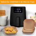 thumbnail image 2 of 9.05" Square Air Fryer Liners with High Rim, Disposable Baking Paper for 6Qt 8Qt Fryers, 2 of 13