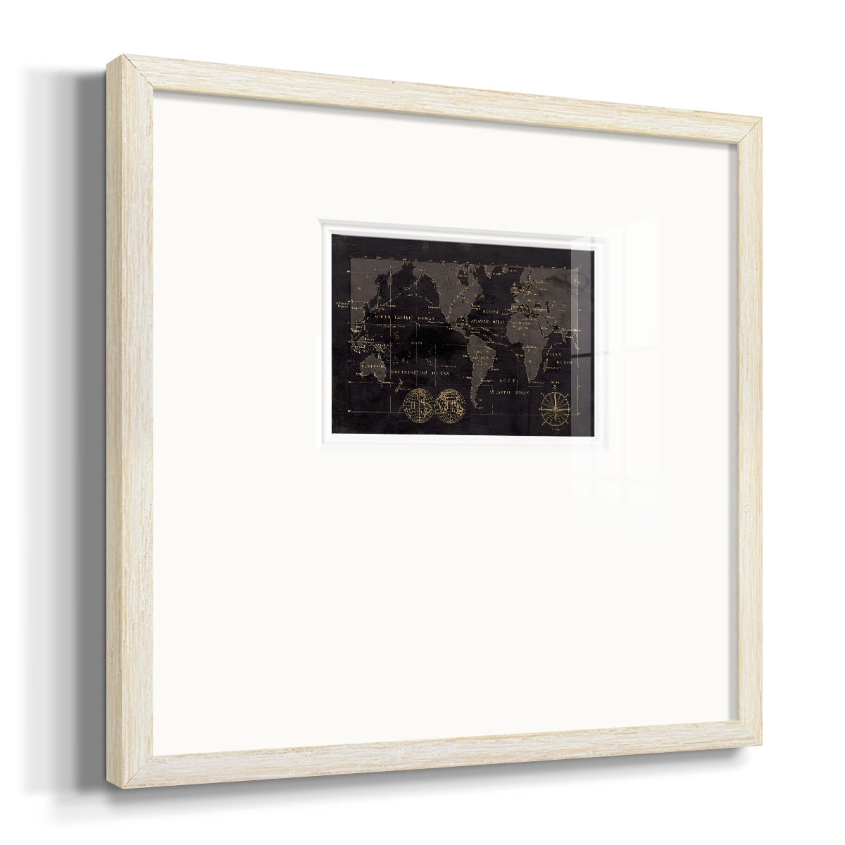 Black Gold MapPremium Framed Print